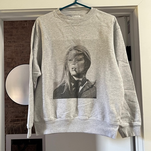 Anine Bing Tops - Anine Bing Gray Graphic Sweatshirt